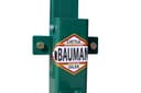 D-93 cattle groomer all-green unit, alternate full side view showing brush arm extended right