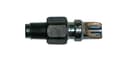 RDLB rabbit drinker with threaded male end, plastic nut and steel bite valve