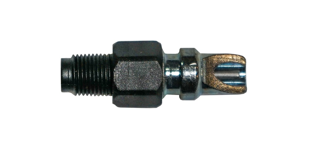 RDLB rabbit drinker with threaded male end, plastic nut and steel bite valve